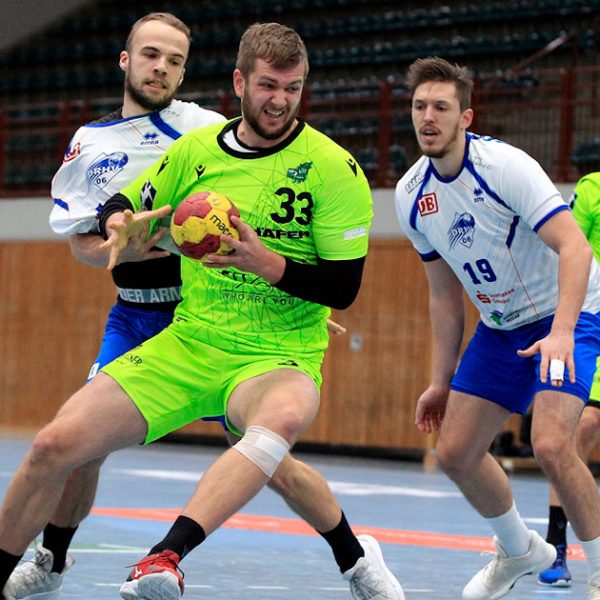 DRHV-Abwehr im Spiel gegen DJK Rimpar Wölfe in der Saison 2020/21