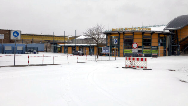 Anhalt-Arena im Februar 2021