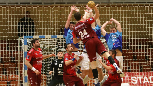 abwehr-bietigheim-1121 DRHV-Abwehr im Spiel gegen Bietigheim Saison 2021-22