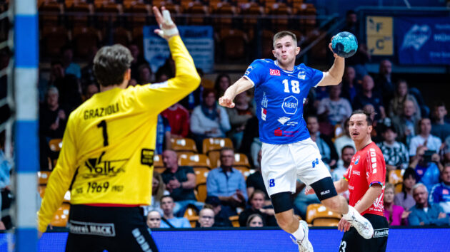 vorbericht-lübeck-0922 David Mišových im Spiel gegen den TV 05/07 Hüttenberg Saison 2022/23