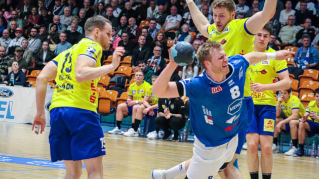 Patrick Gempp im Spiel gegen den HC Empor Rostock Saison 2022/23