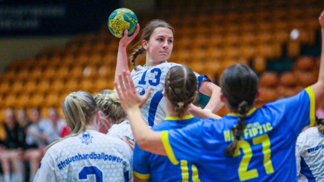 vorbericht-frauen-magdeburg-0323 Lea Grothe im Spiel gegen den HC Leipzig II Saison 2022/23