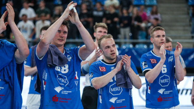 spielbericht-bietigheim-0523 Die DRHV-Spieler nach der Niederlage bei der SG BBM Bietigheim Saison 2022/23