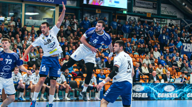 vorbericht-eulen-1223 Timo Löser im Spiel gegen den EHV Aue Saison 2023/24