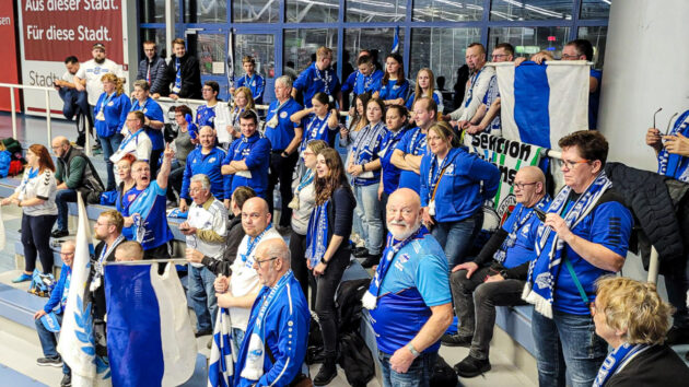 fanreise-aue-0424 DRHV-Fanszene beim Auswärtsspiel gegen TuSEM Essen Saison 2023/24