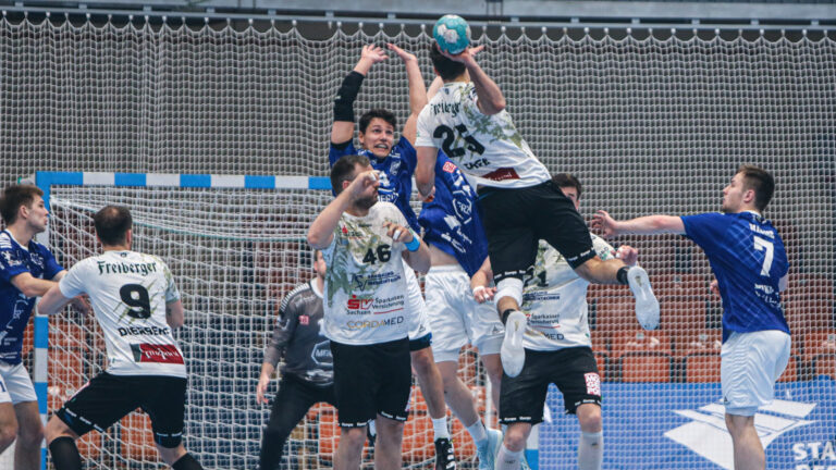 vorbericht-lübbecke-0424 DRHV Defensive im Spiel gegen den HC Elbflorenz Dresden Saison 2023/24