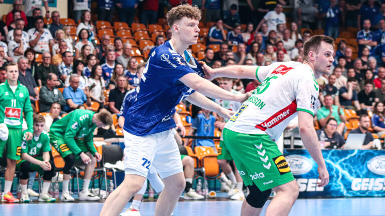 hertzfled-saisonaus-0524 Tim Hertzfeld im Spiel gegen GWD Minden Saison 2023/24