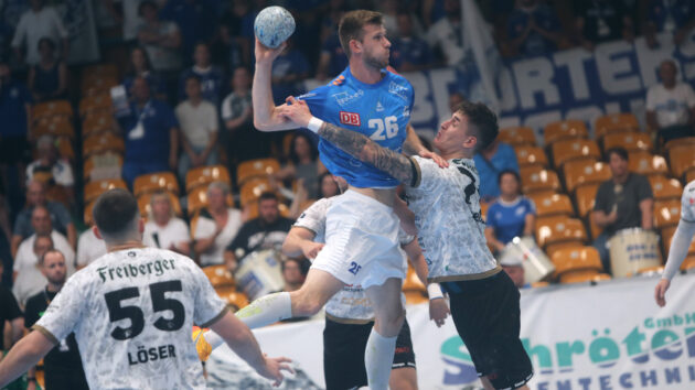 Yannick Danneberg im Spiel gegen den HC Elbflorenz Dresden