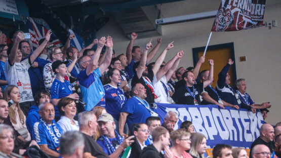 Fanblock im Spiel gegen den TuS Ferndorf Saison 2024/25