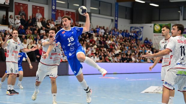 Marcel Nowak beim Auswärtsspiel in Hüttenberg Saison 2025/26