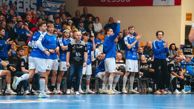 Die DRHV-Bank im letzten Spiel des Jahres 2025 gegen Dresden