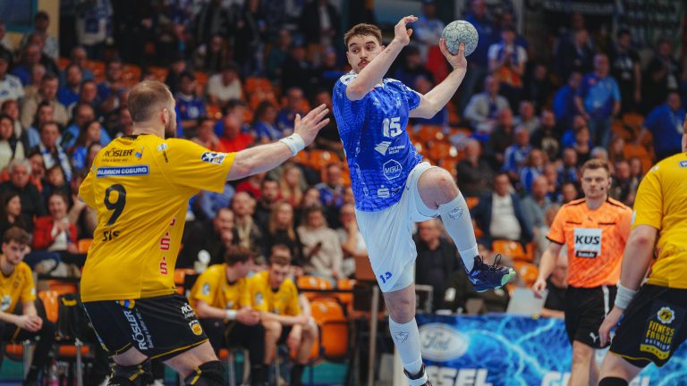 Marcel Nowak im Spiel gegen den HSC 2000 Coburg Saison 2025/26
