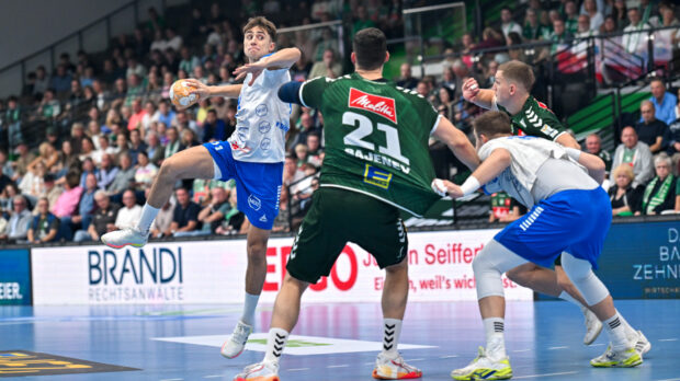 Alen Hadzimuhamedovic im Spiel gegen GWD Minden Saison 2026/27